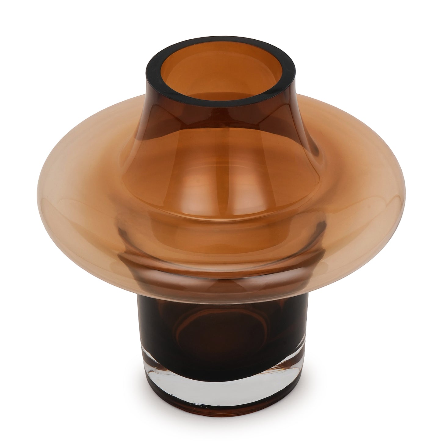 Cognac Flare Petit Glass Vase