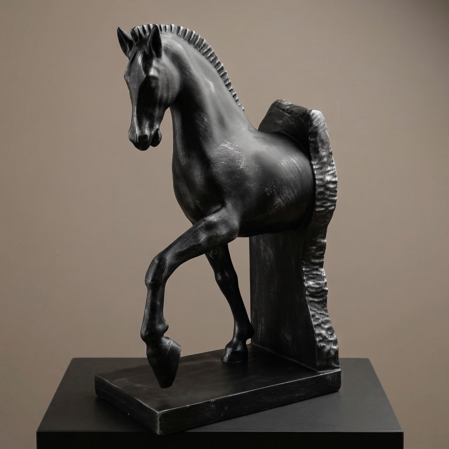 Midnight Stallion Horse Statue