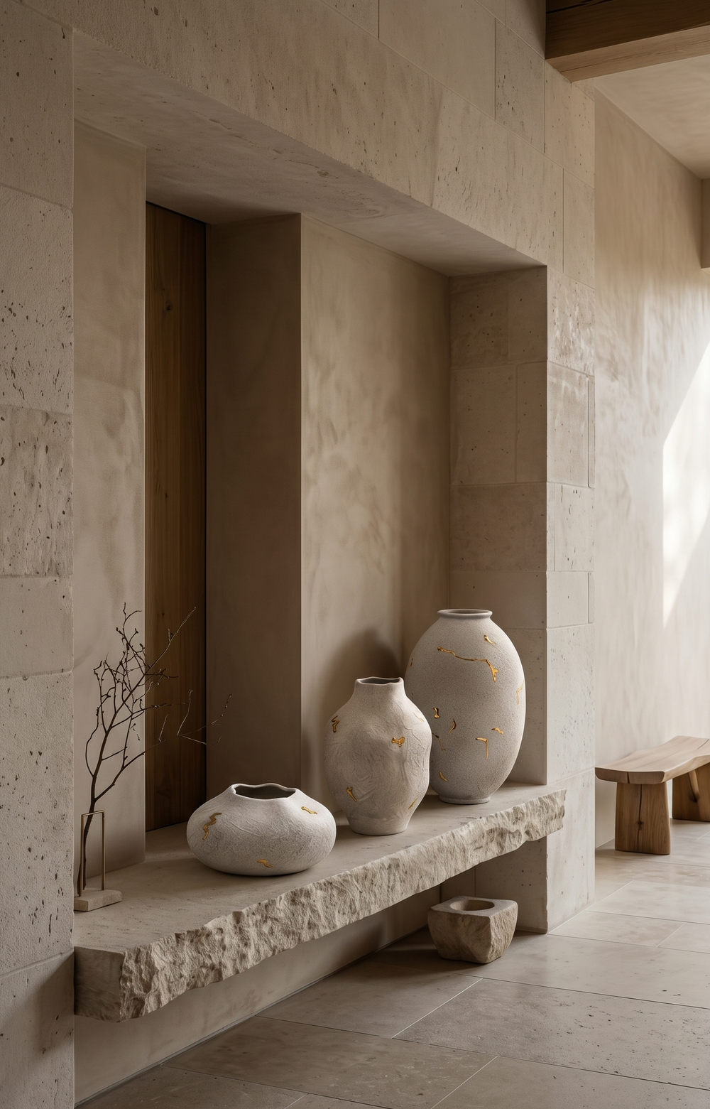 Kintsugi Ceramic Vases | Set of 3