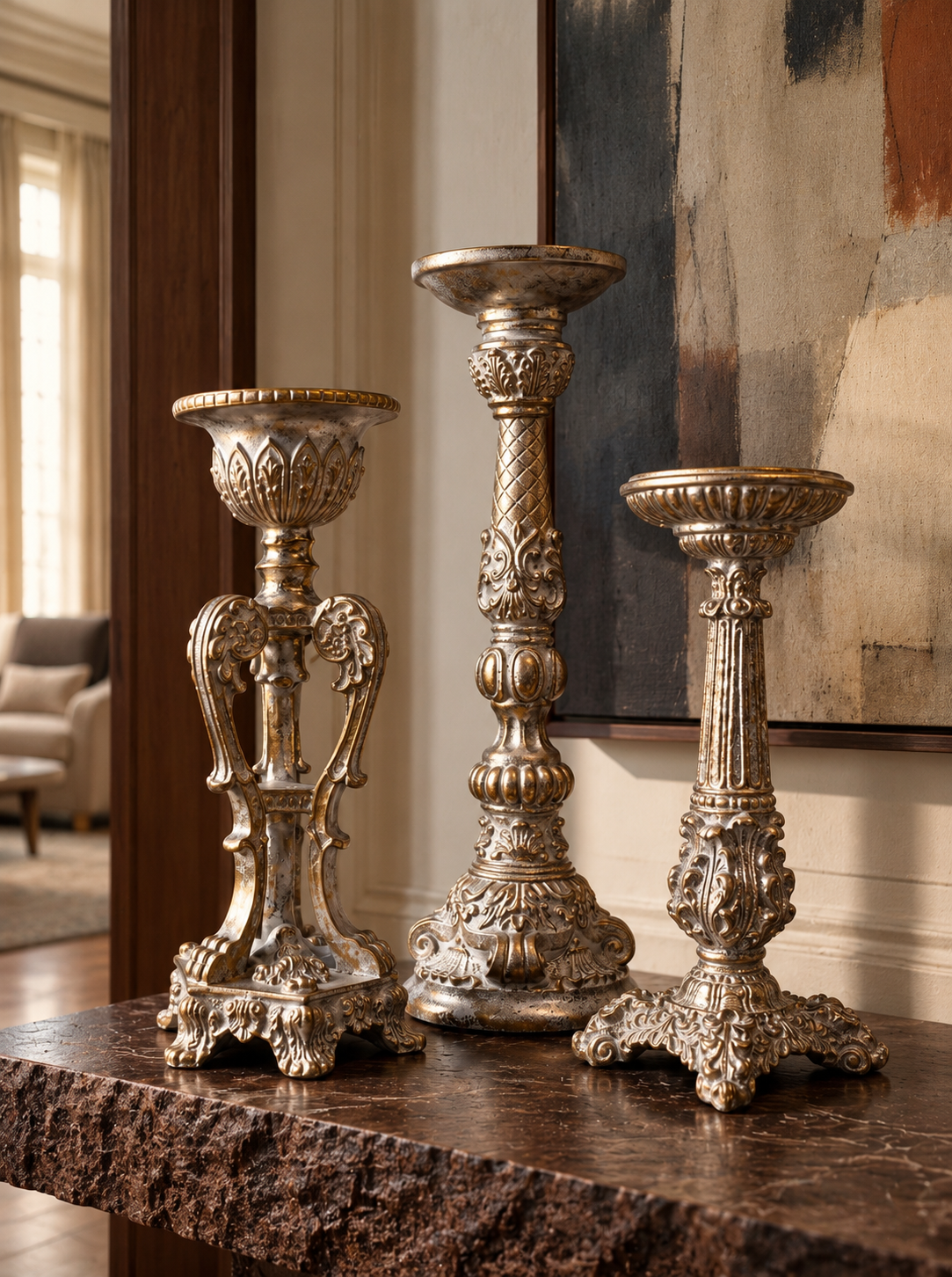Versailles Pedestal Candle Holders