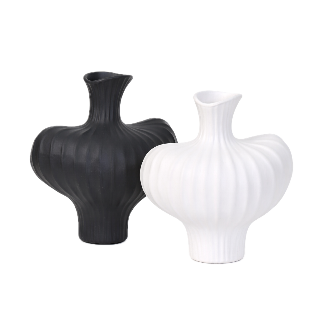 Vesper Noir & Ivory Vase