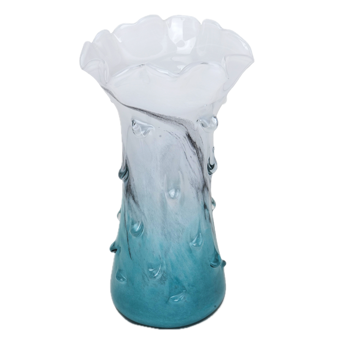 Coastal Tide Art Glass Vase