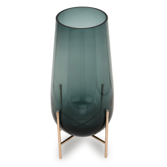 Emerald Rise Glass Vase