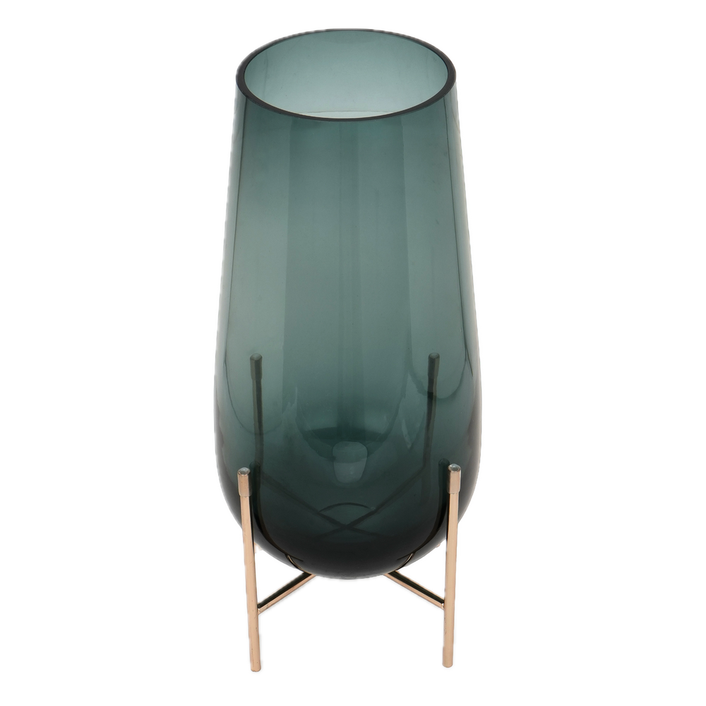 Emerald Rise Glass Vase