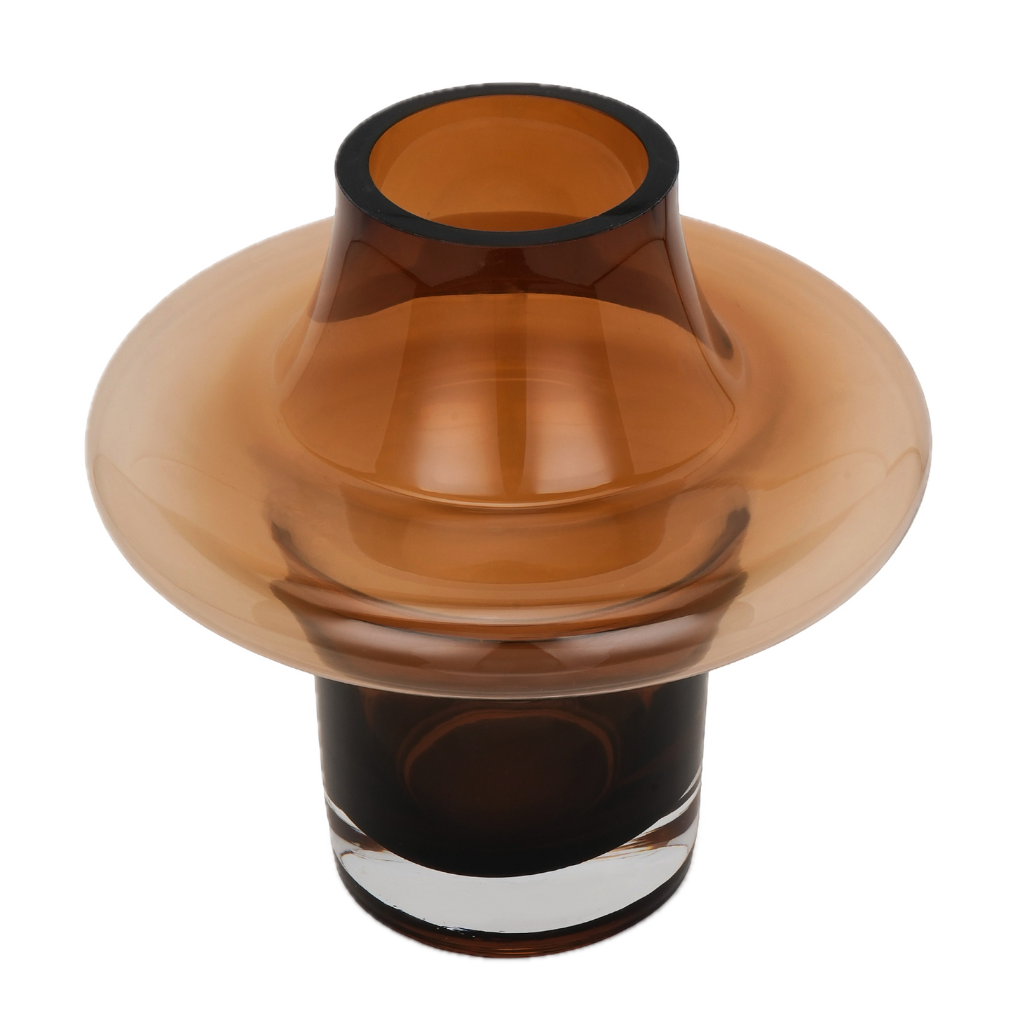 Cognac Flare Petit Glass Vase
