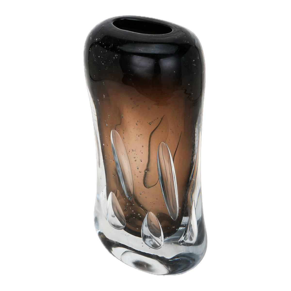Umber Nebula Art Crystal Vase