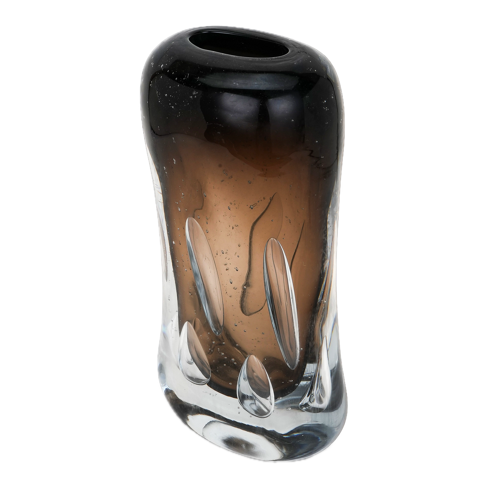 Umber Nebula Art Crystal Vase
