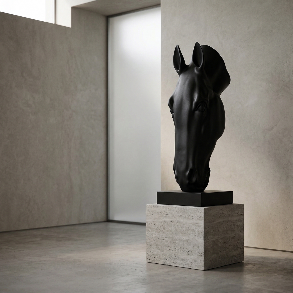 Equus Noir Horse Statue