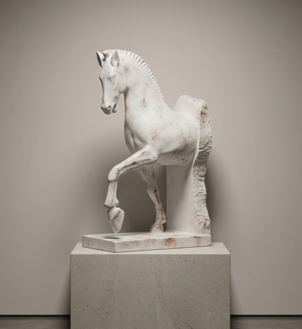 Studio Drip Stallion Horse Statue