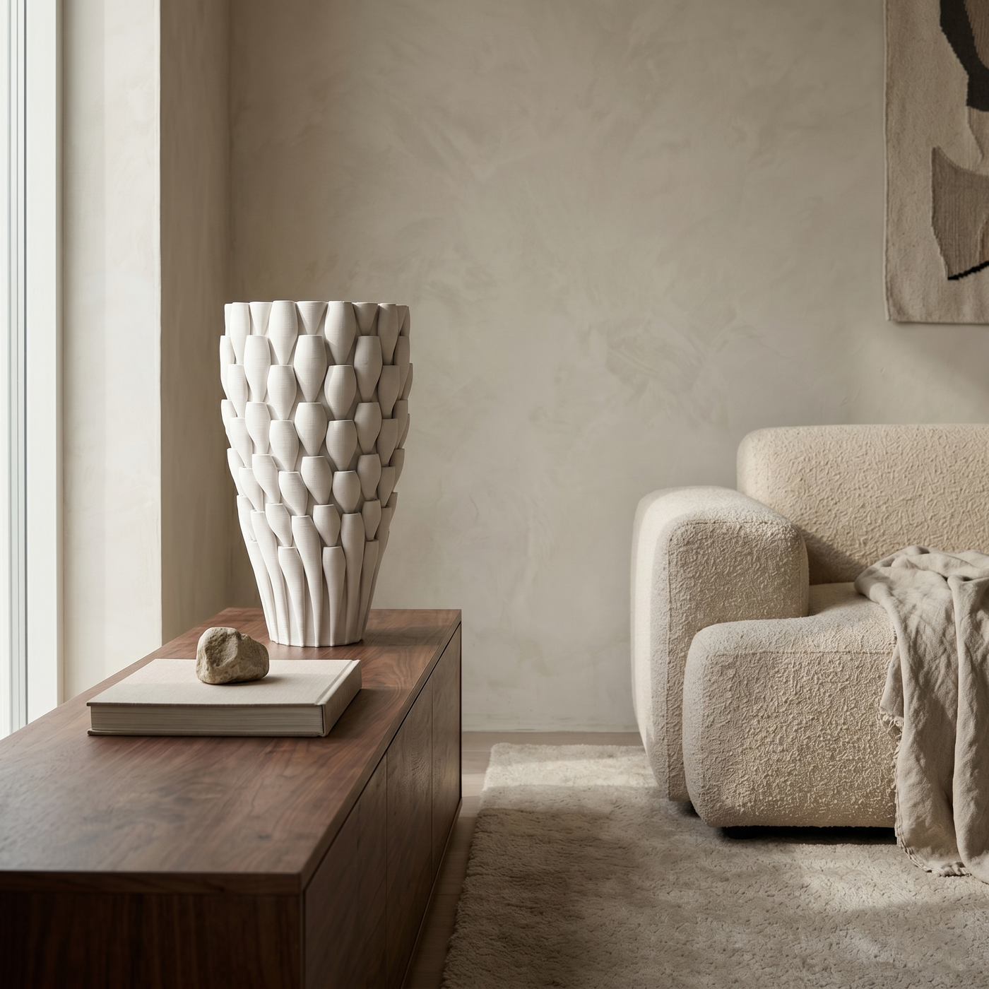 White Coral Gathering Vase