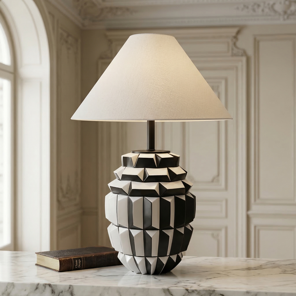 Damier Prism Table Lamp