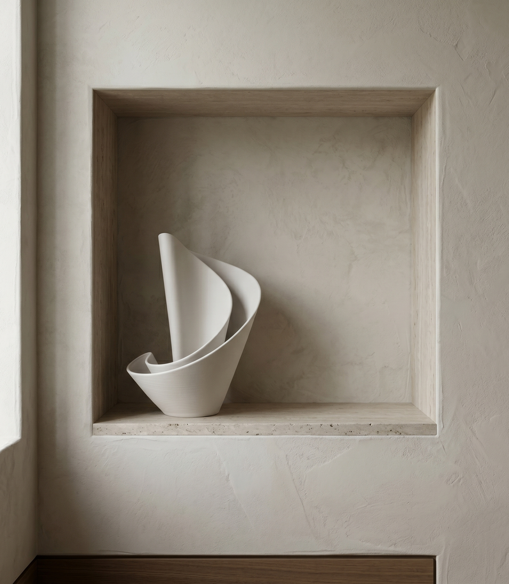 Velum Fold Vase - White