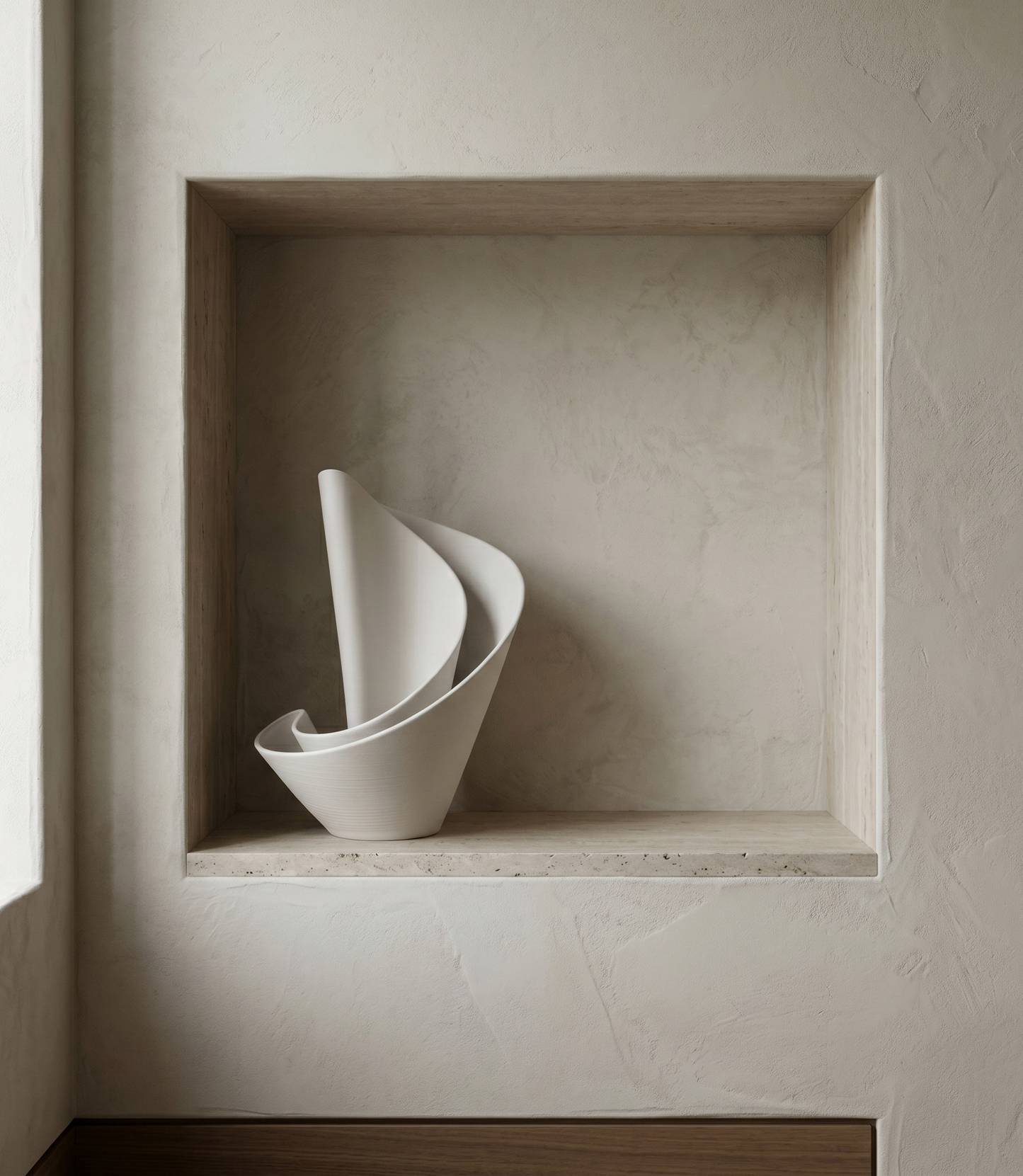 Velum Fold Vase - White