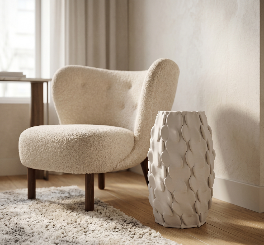 Morrow Form Vase - White