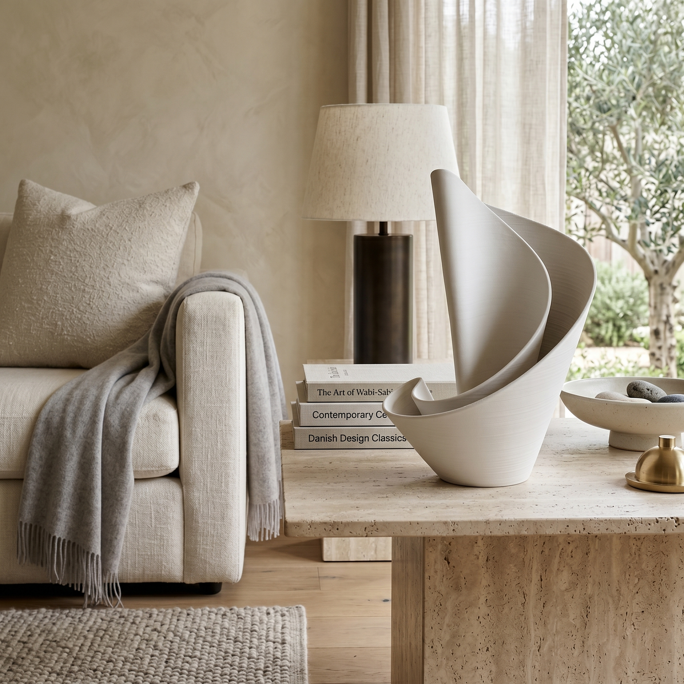 Velum Fold Vase - White