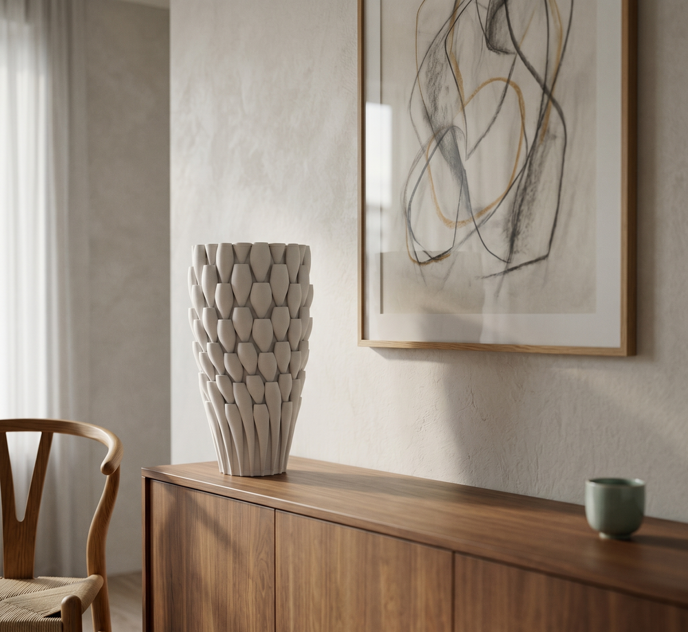 White Coral Gathering Vase