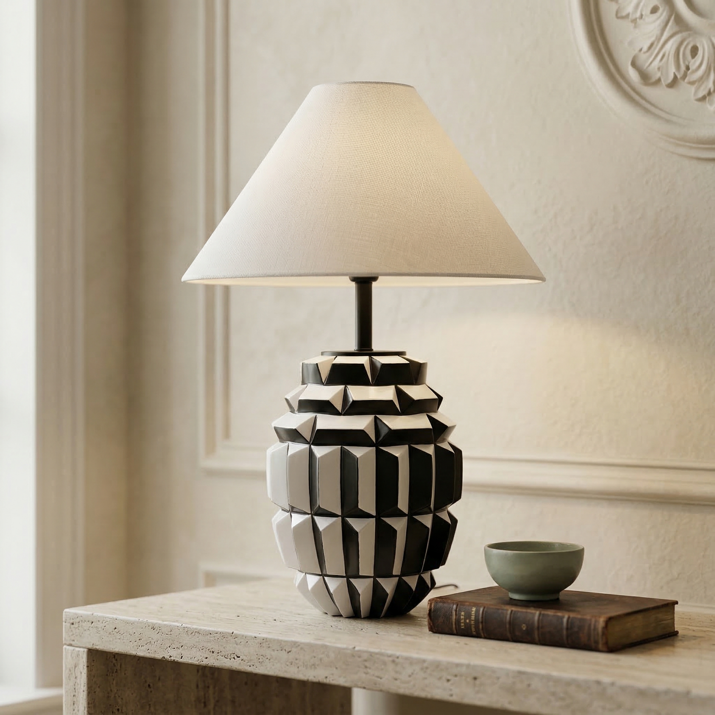 Damier Prism Table Lamp