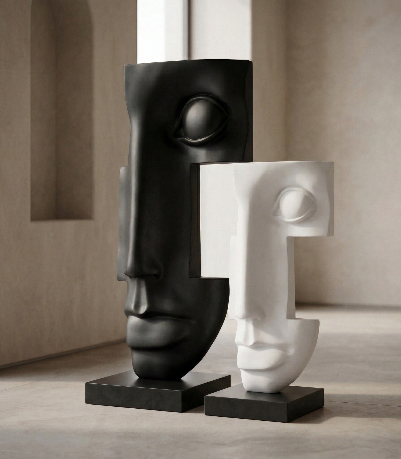 Duality Void Face Sculpture