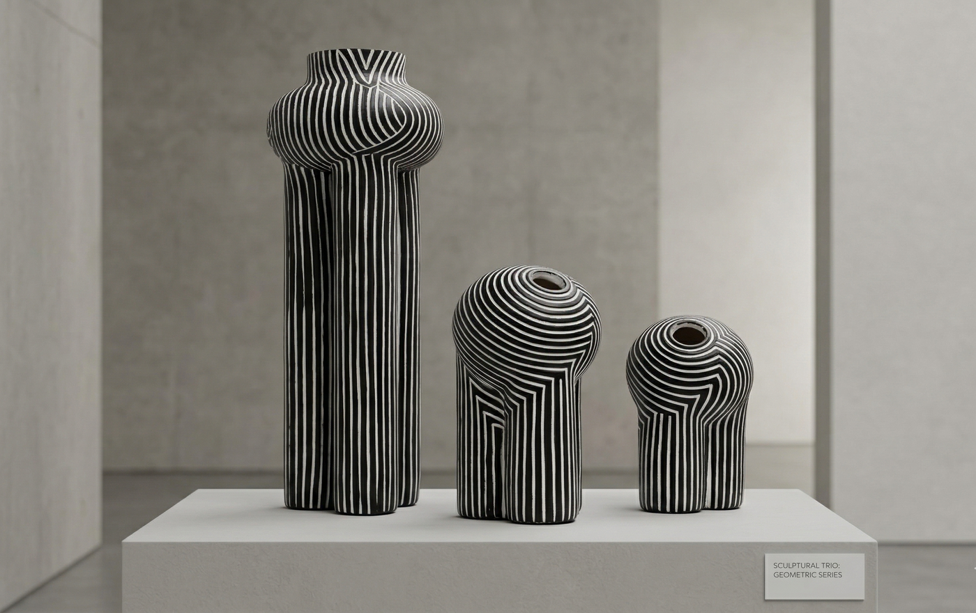 Memphis Noir Vase Set