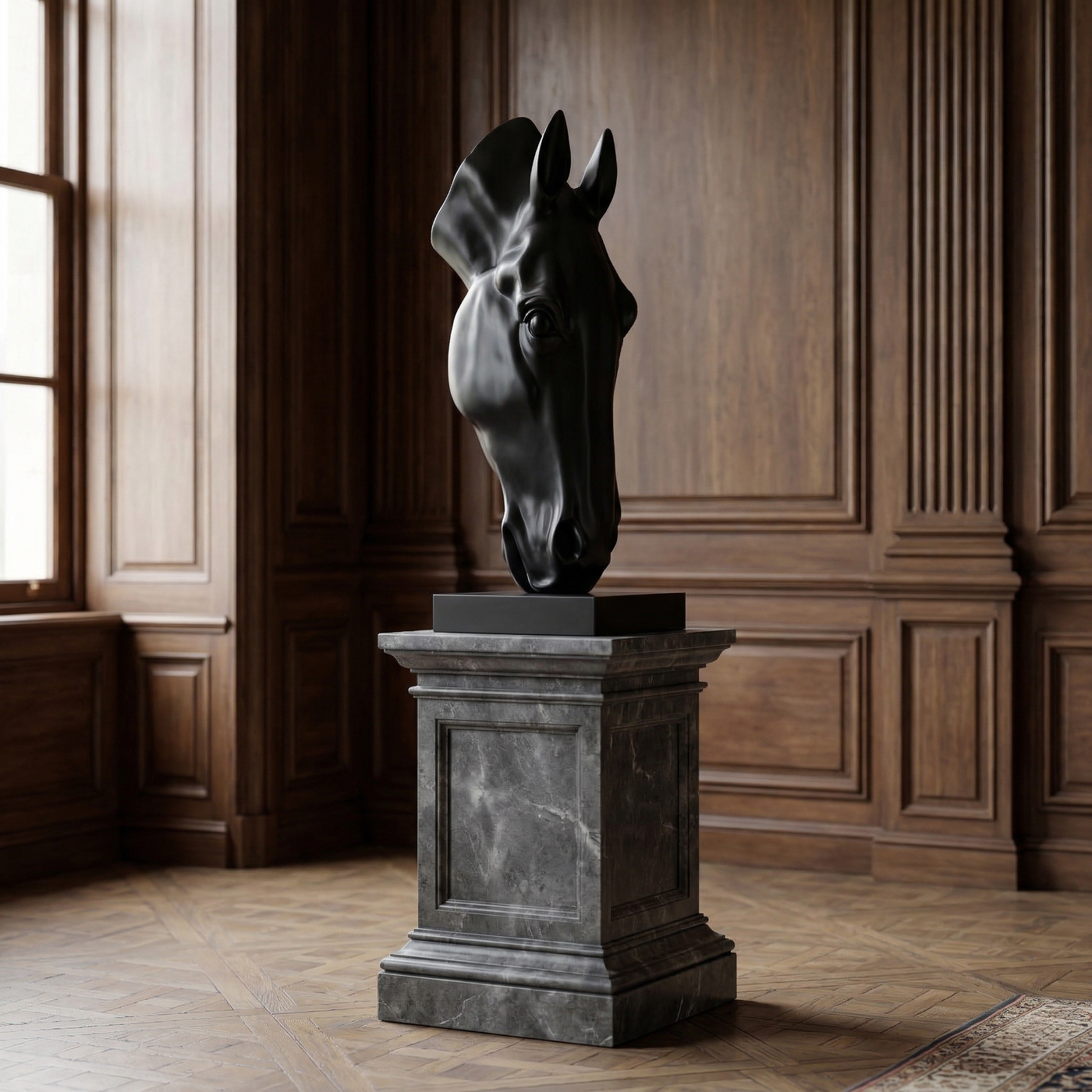 Equus Noir Horse Statue