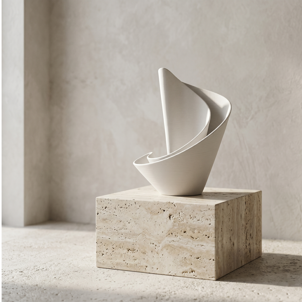 Velum Fold Vase - White