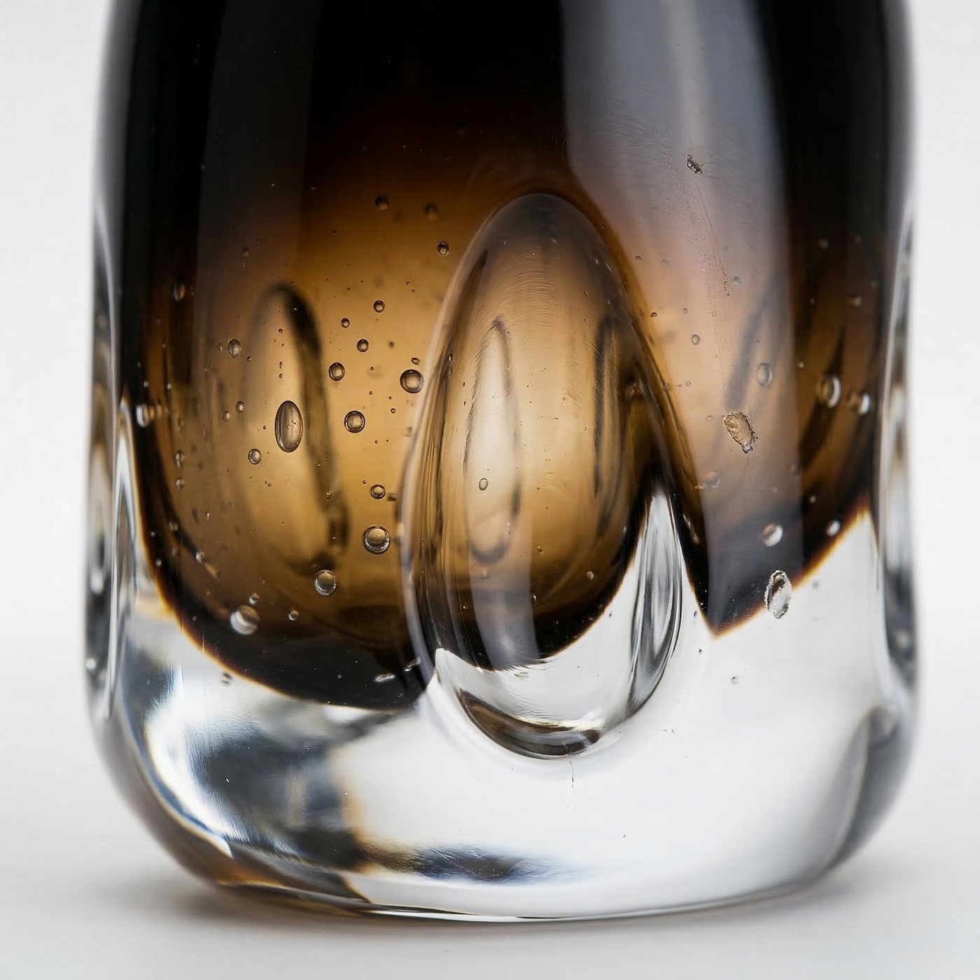 Umber Nebula Art Crystal Vase