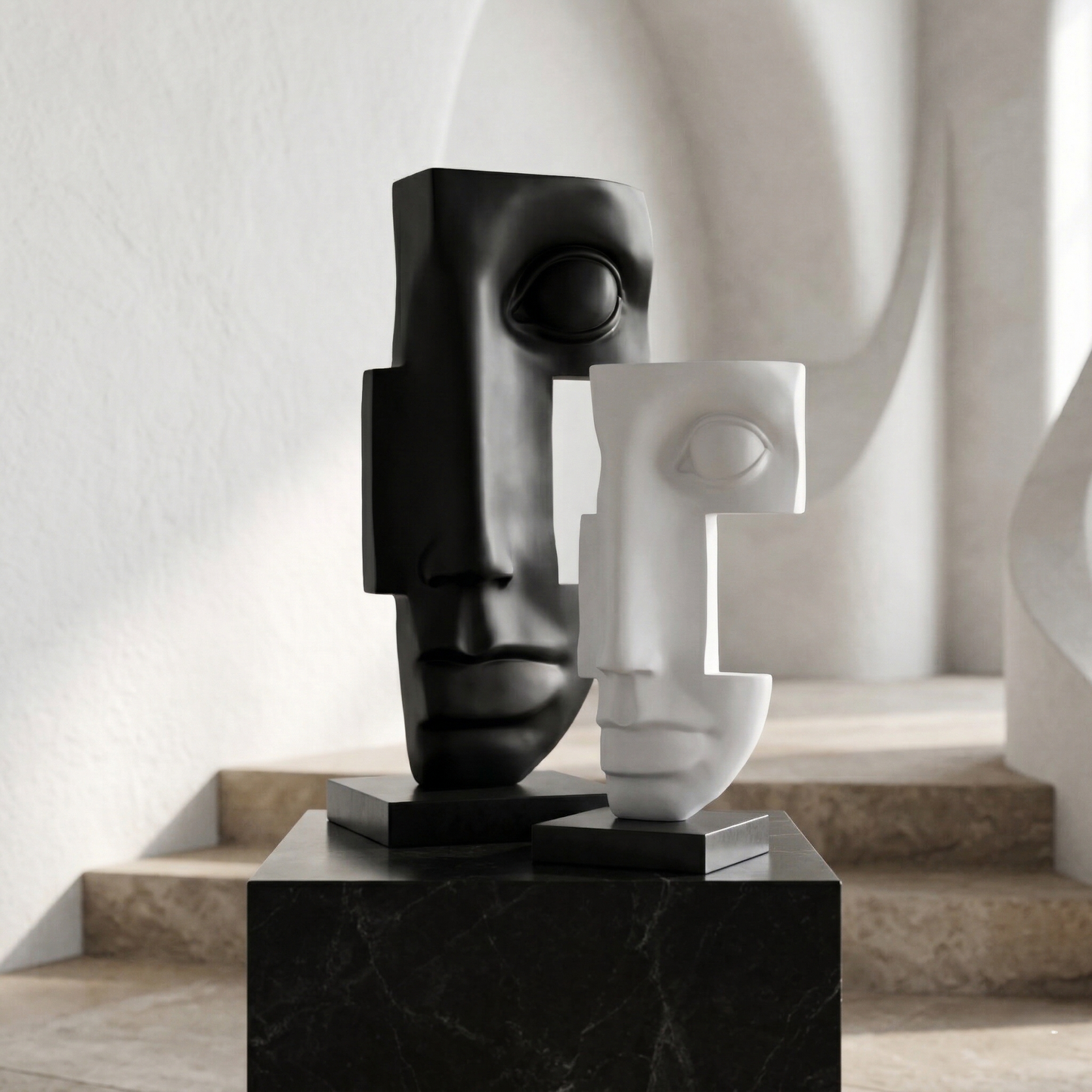 Duality Void Face Sculpture
