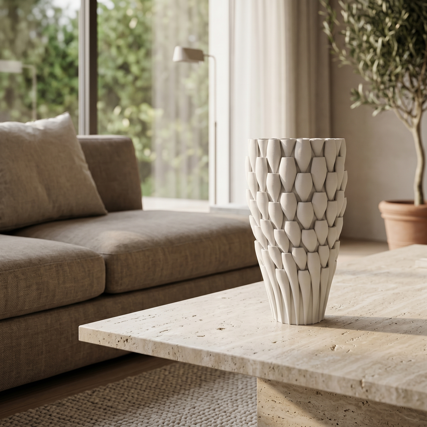 White Coral Gathering Vase