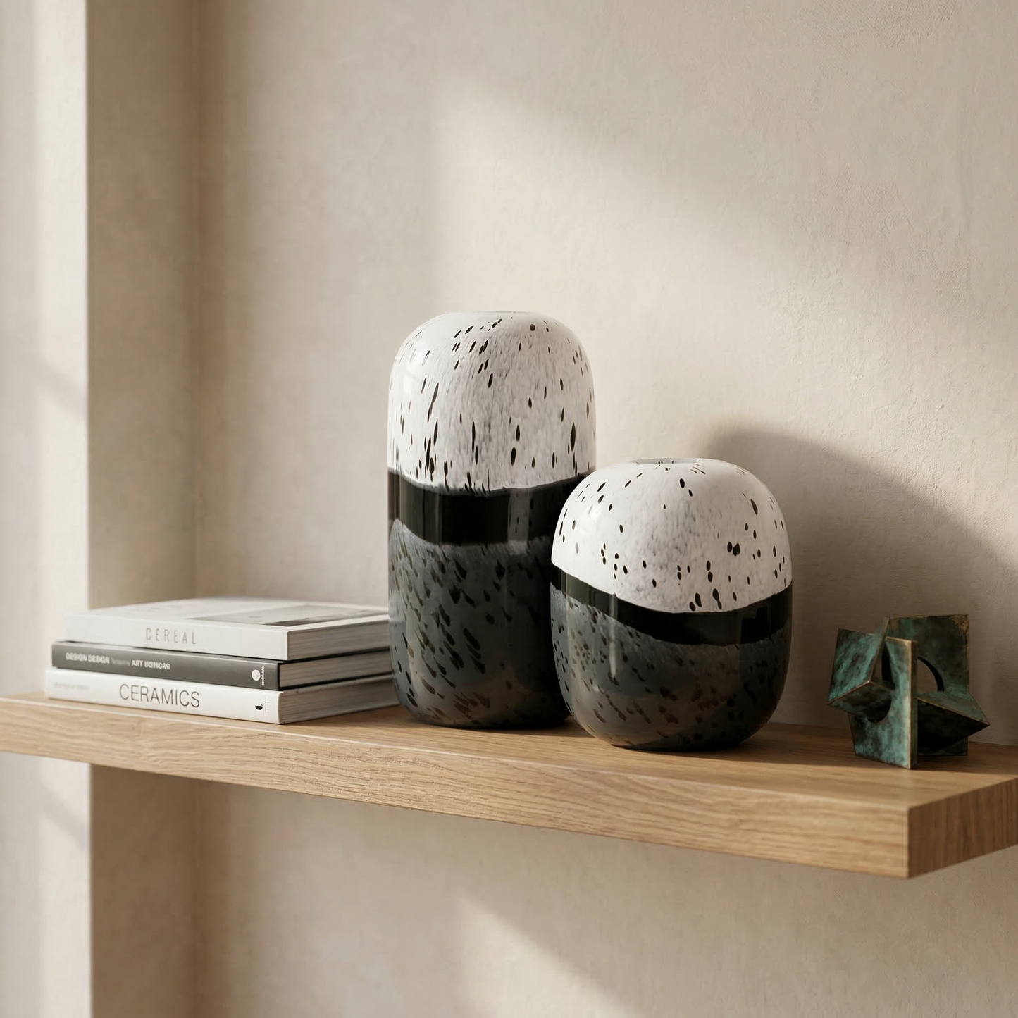 Moonshadow Speckled Glass Vase