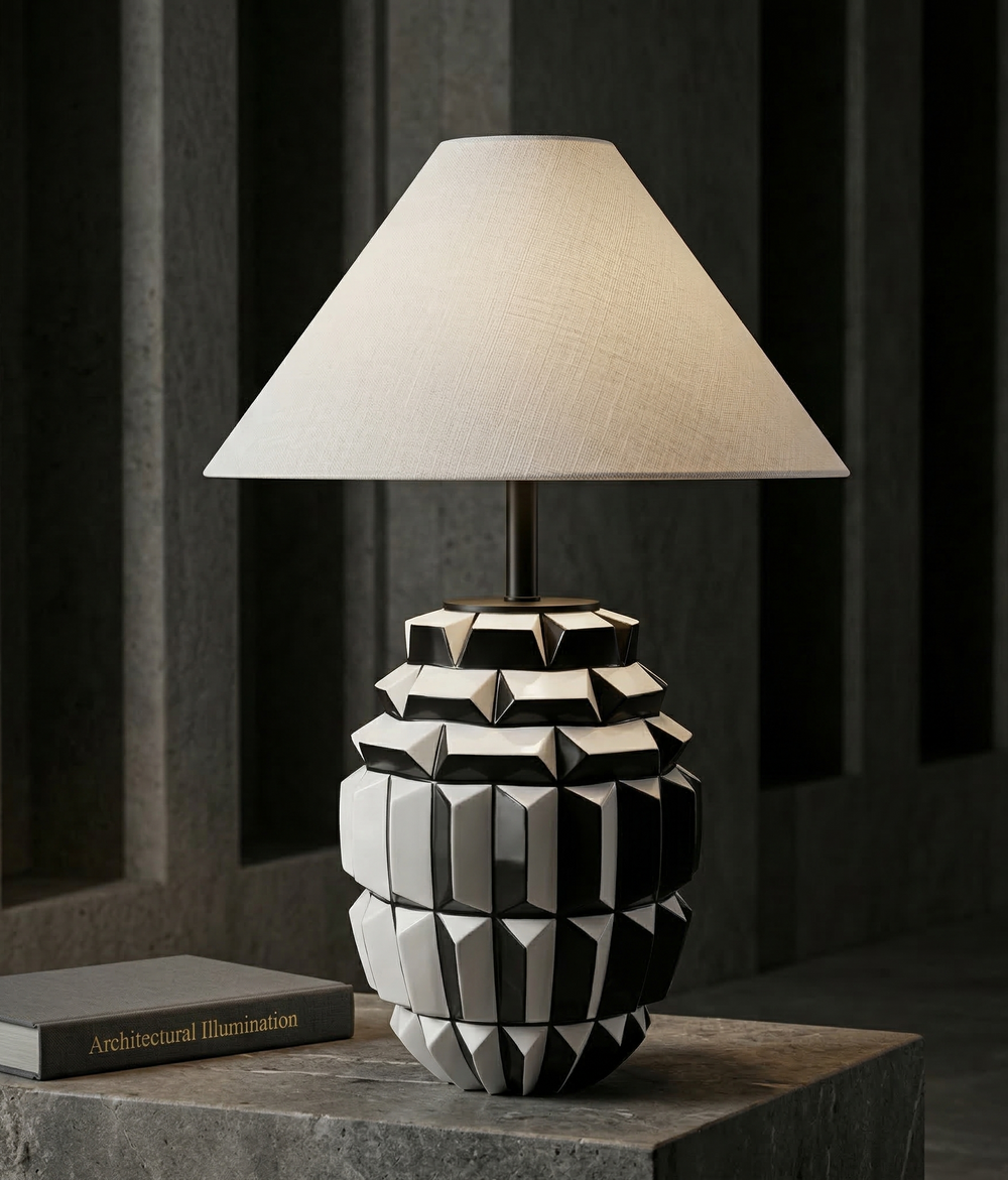 Damier Prism Table Lamp