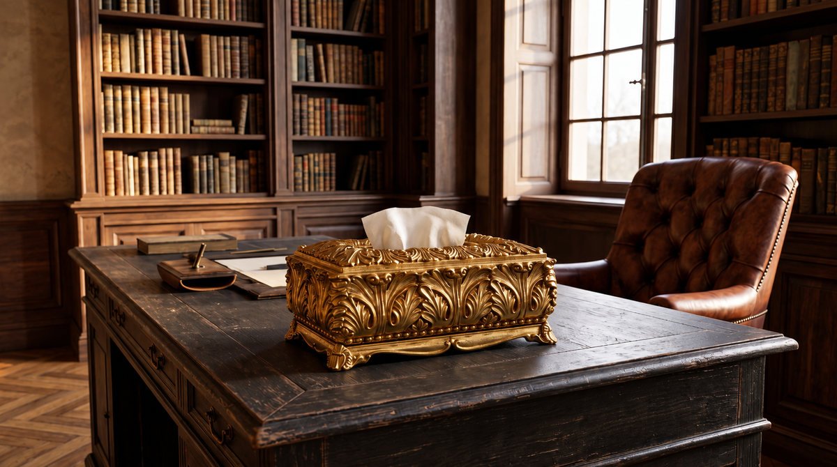 Gilded Acanthus Tissue Box