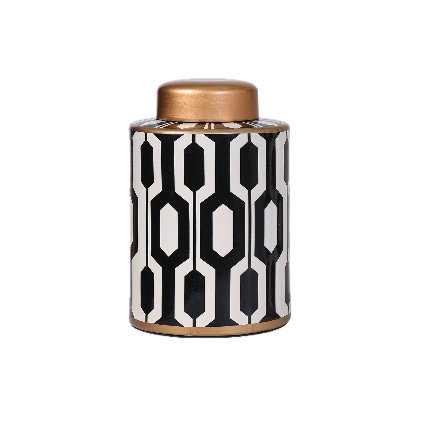 Art Deco Mono Lattice Cannister-Small