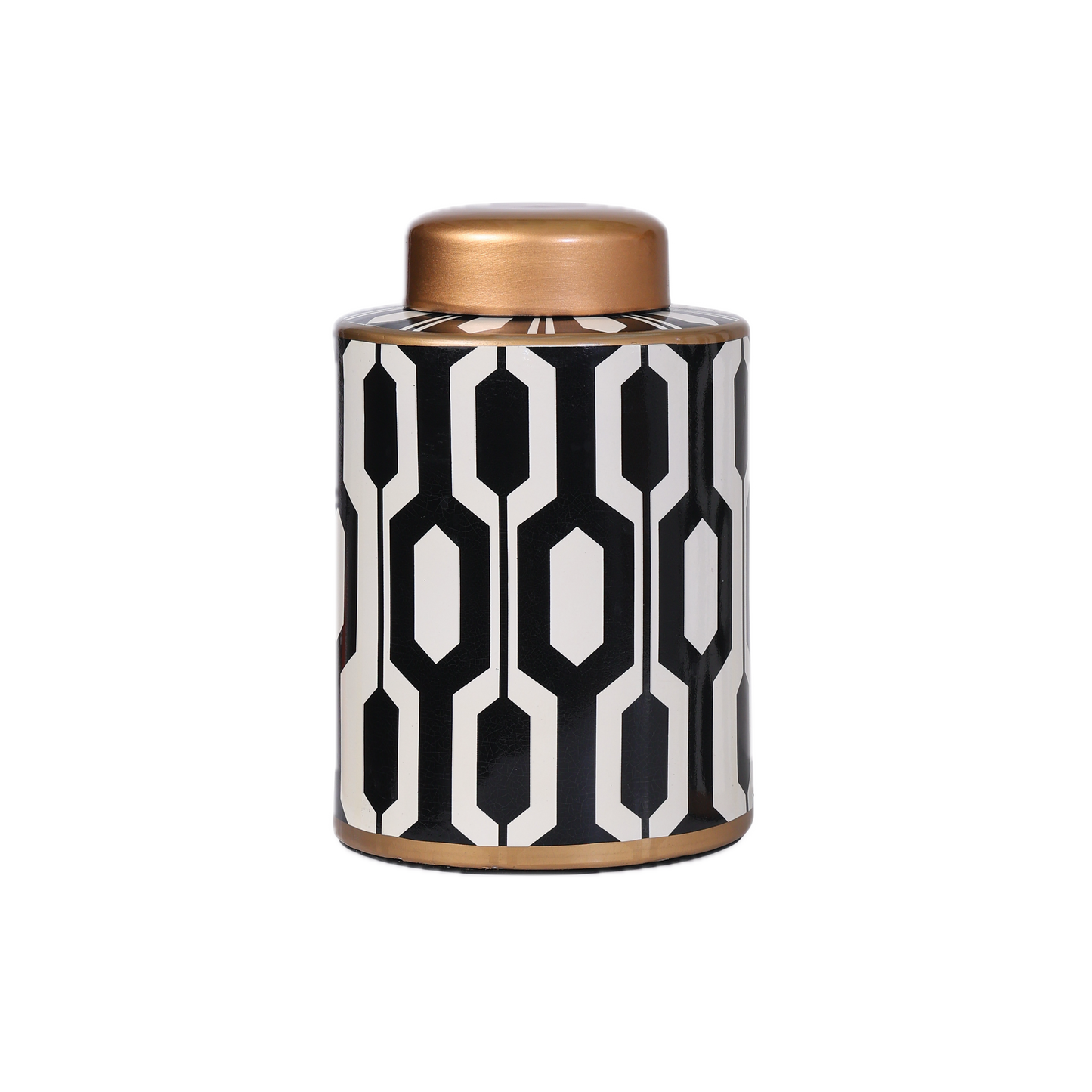 Art Deco Mono Lattice Cannister-Small