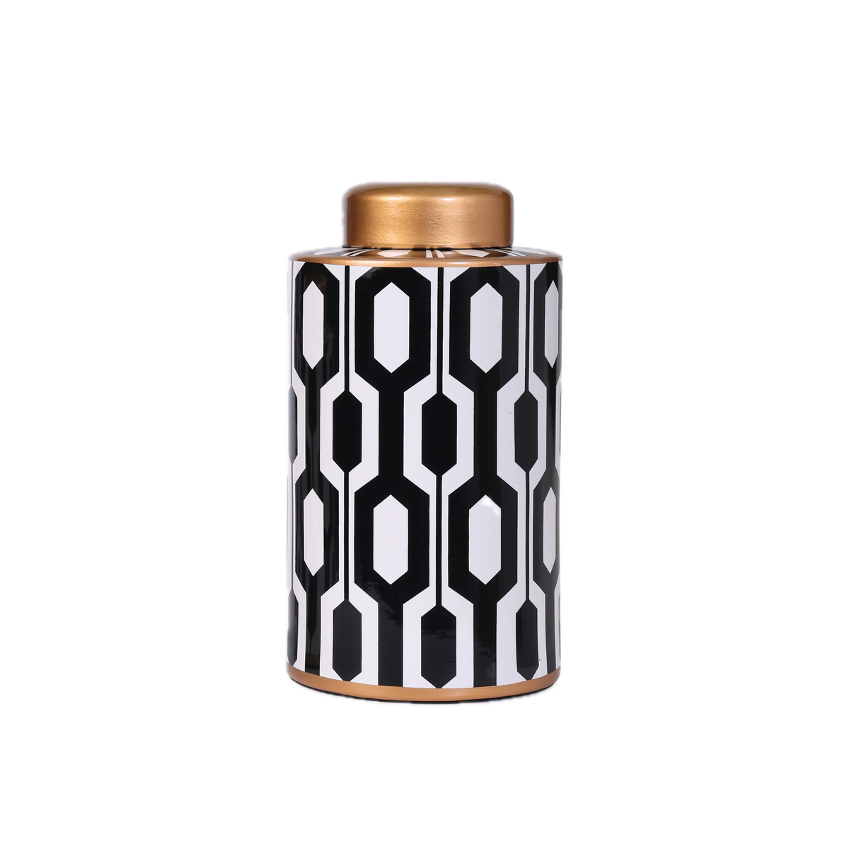 Art Deco Mono Lattice Cannister-Large