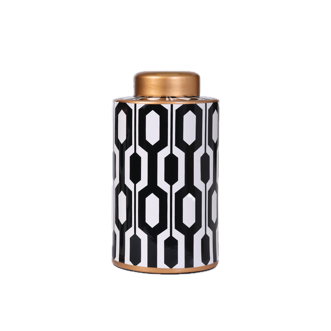 Art Deco Mono Lattice Cannister-Large