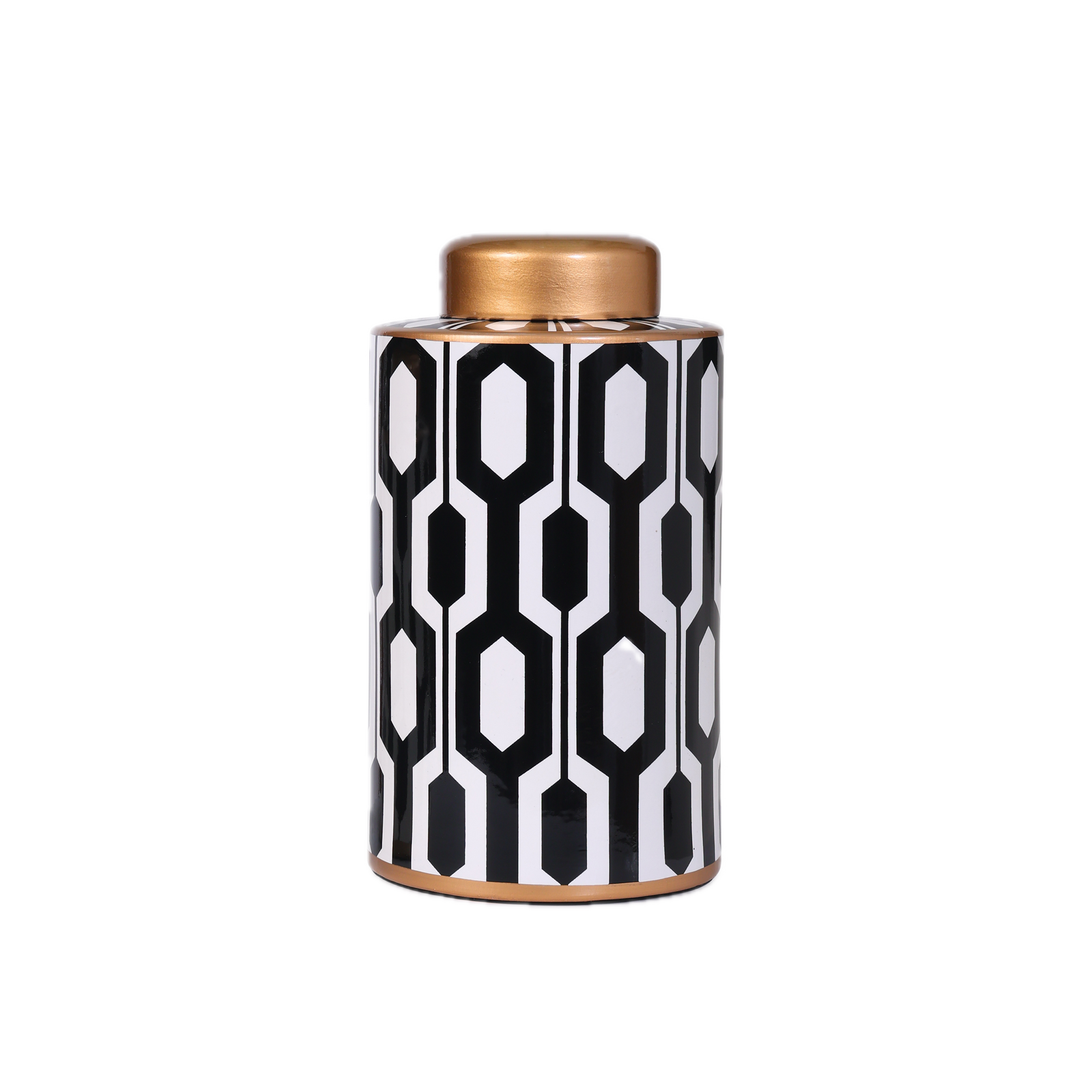 Art Deco Mono Lattice Cannister-Large