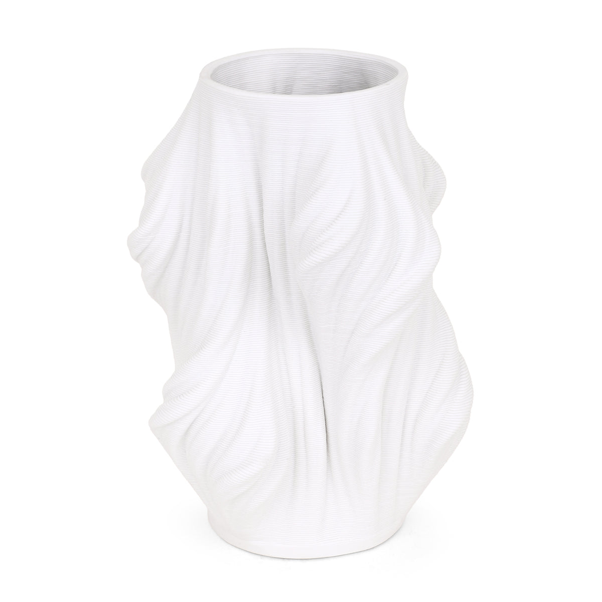 Twisted Silhouette Petit Vase-White