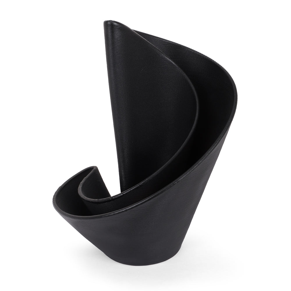 Velum Fold Vase - Black
