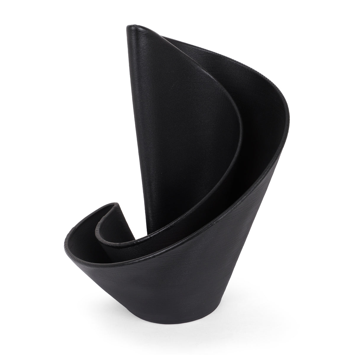 Velum Fold Vase - Black