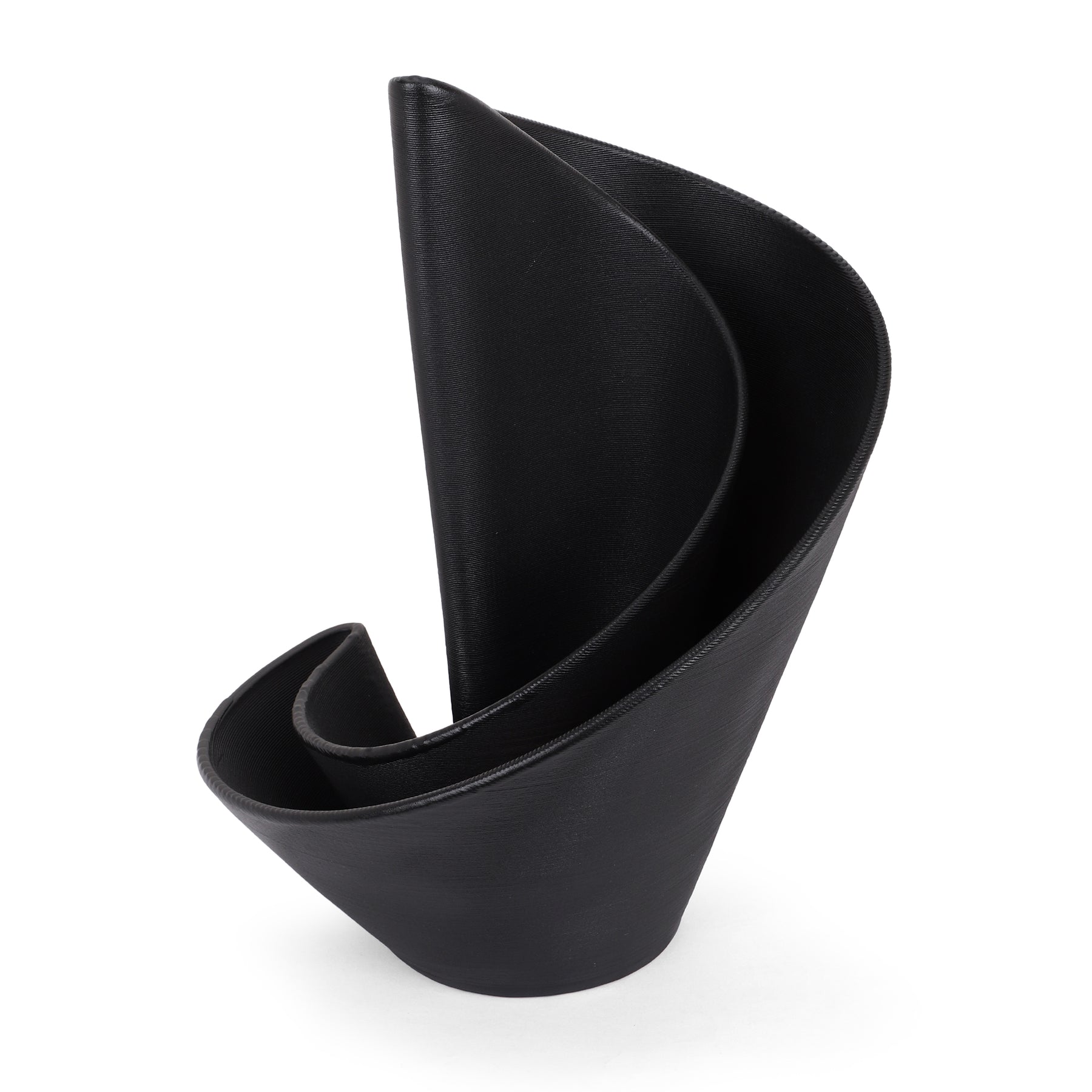 Velum Fold Vase - Black