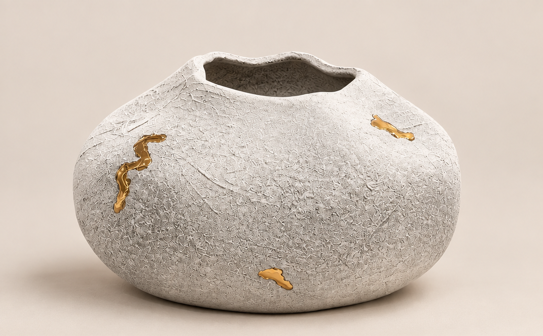 Kintsugi Ceramic Vases | Set of 3