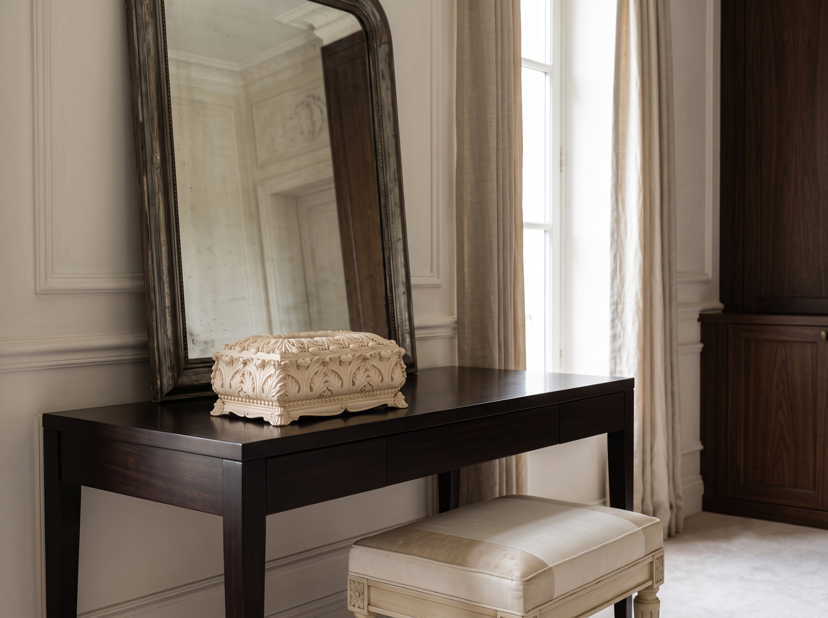 Ivory Acanthus Tissue Box