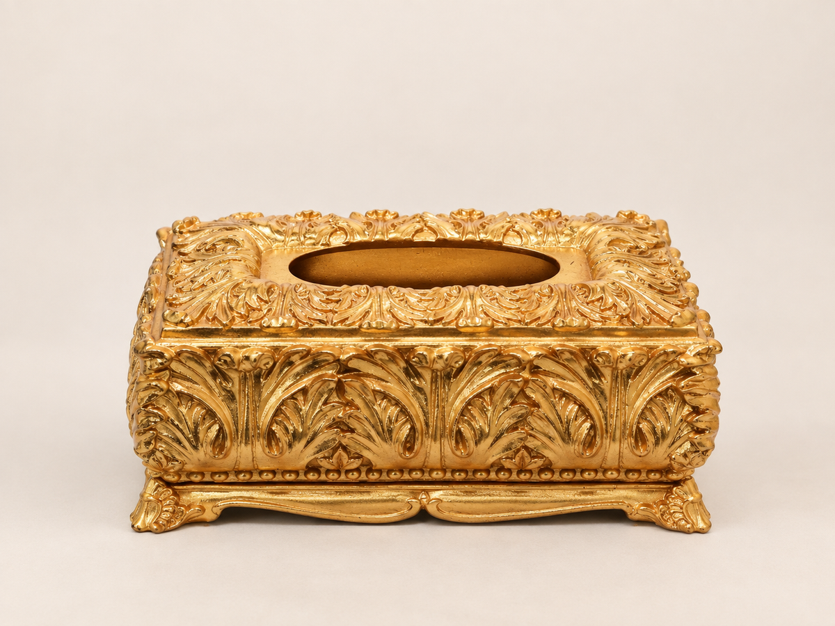 Gilded Acanthus Tissue Box